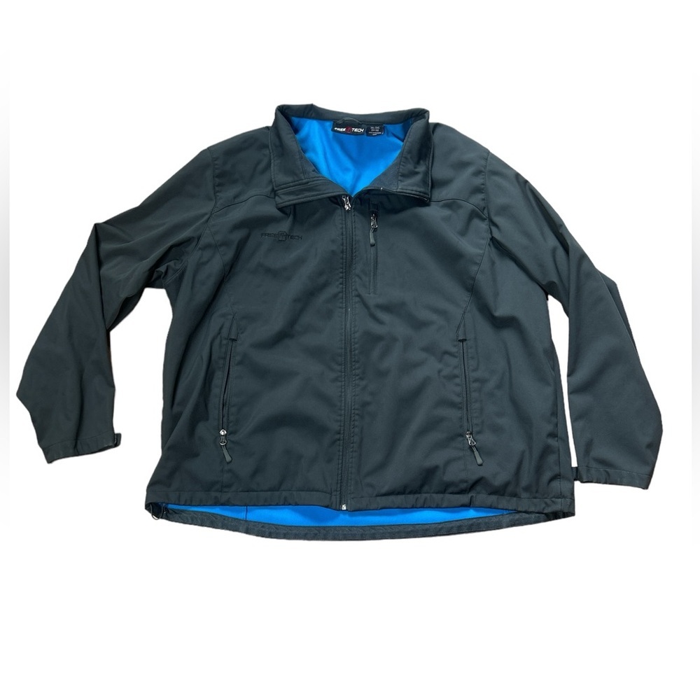 Free Tech Men's Softshell Lightweight Mock Zip Up Jacket Size 3XL